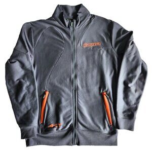 Kappa Jacket Men's Size XL Active Training Full Zip Long Sleeve Grey with Orange